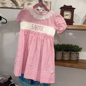 VGUC Cecil and Lou pink and white smocked dress